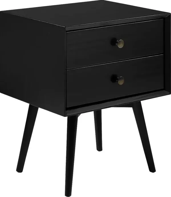 Twynham Black Nightstand
