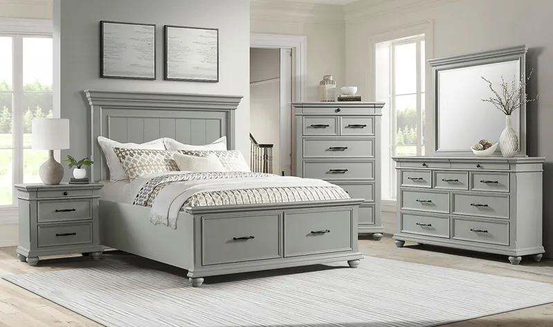 Goodpasture Gray Nightstand with USB