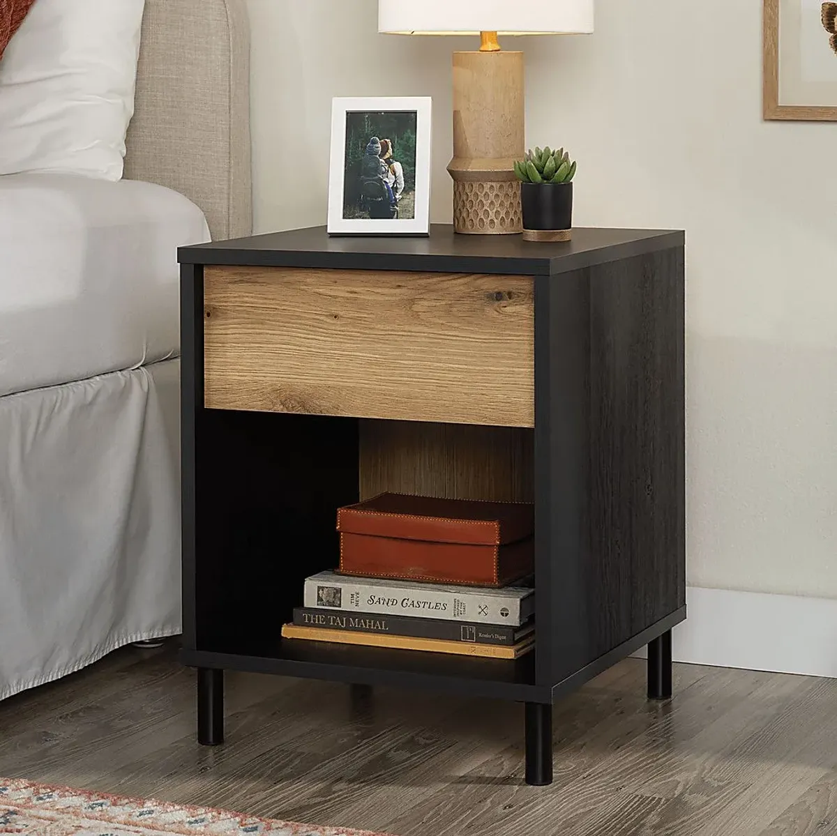 Almosa Black Nightstand