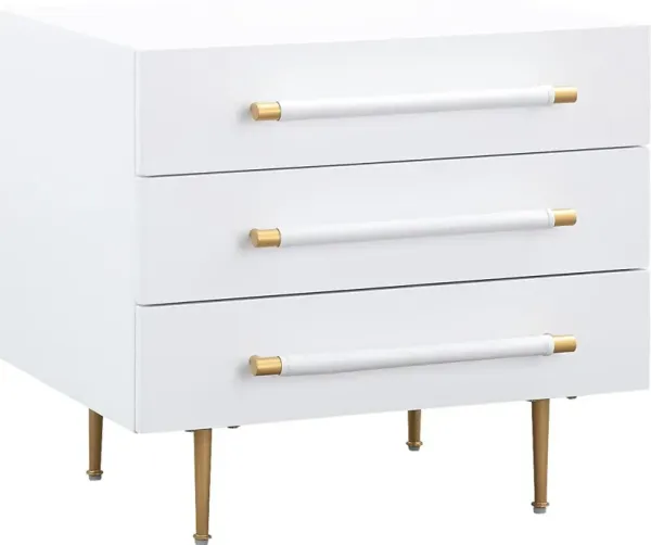 Troperan White Nightstand