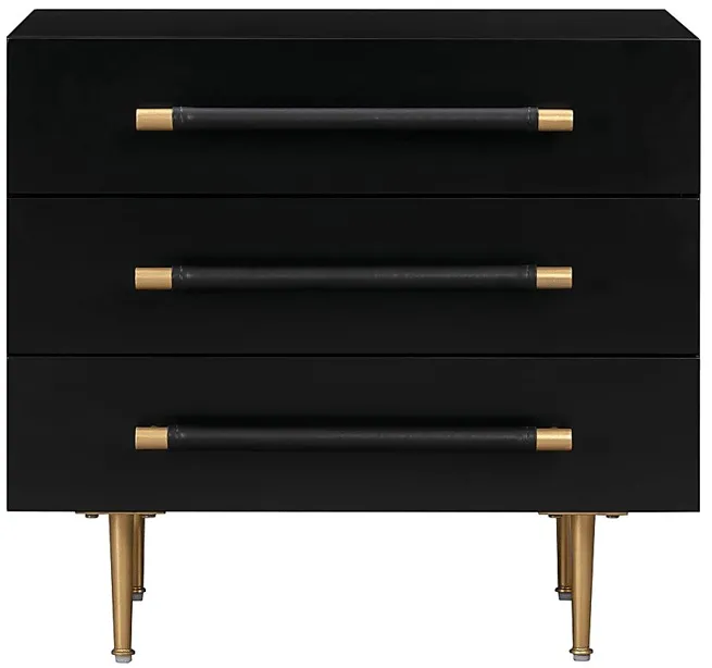 Troperan Black Nightstand