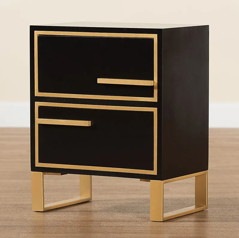 Anston Black Nightstand