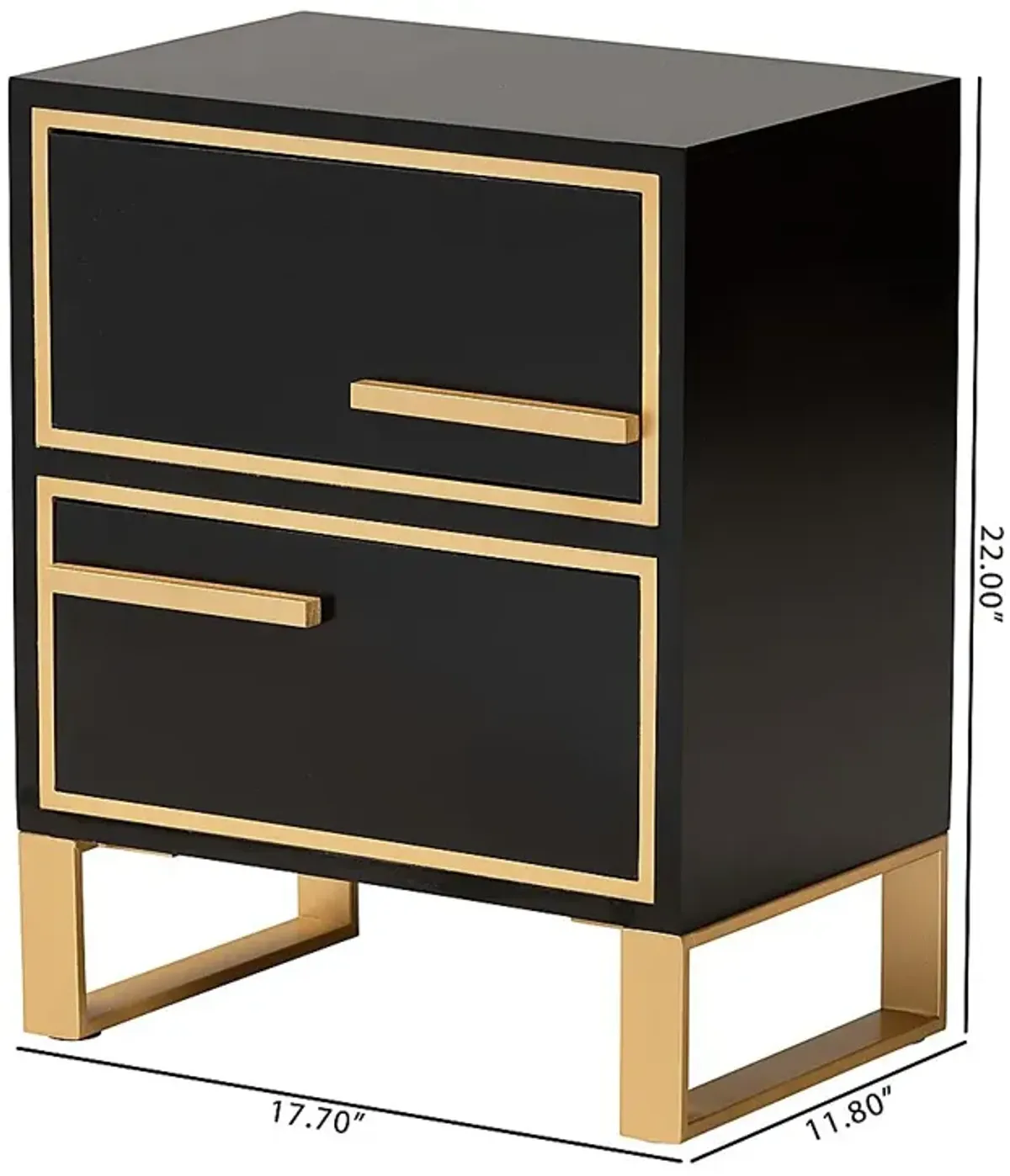 Anston Black Nightstand