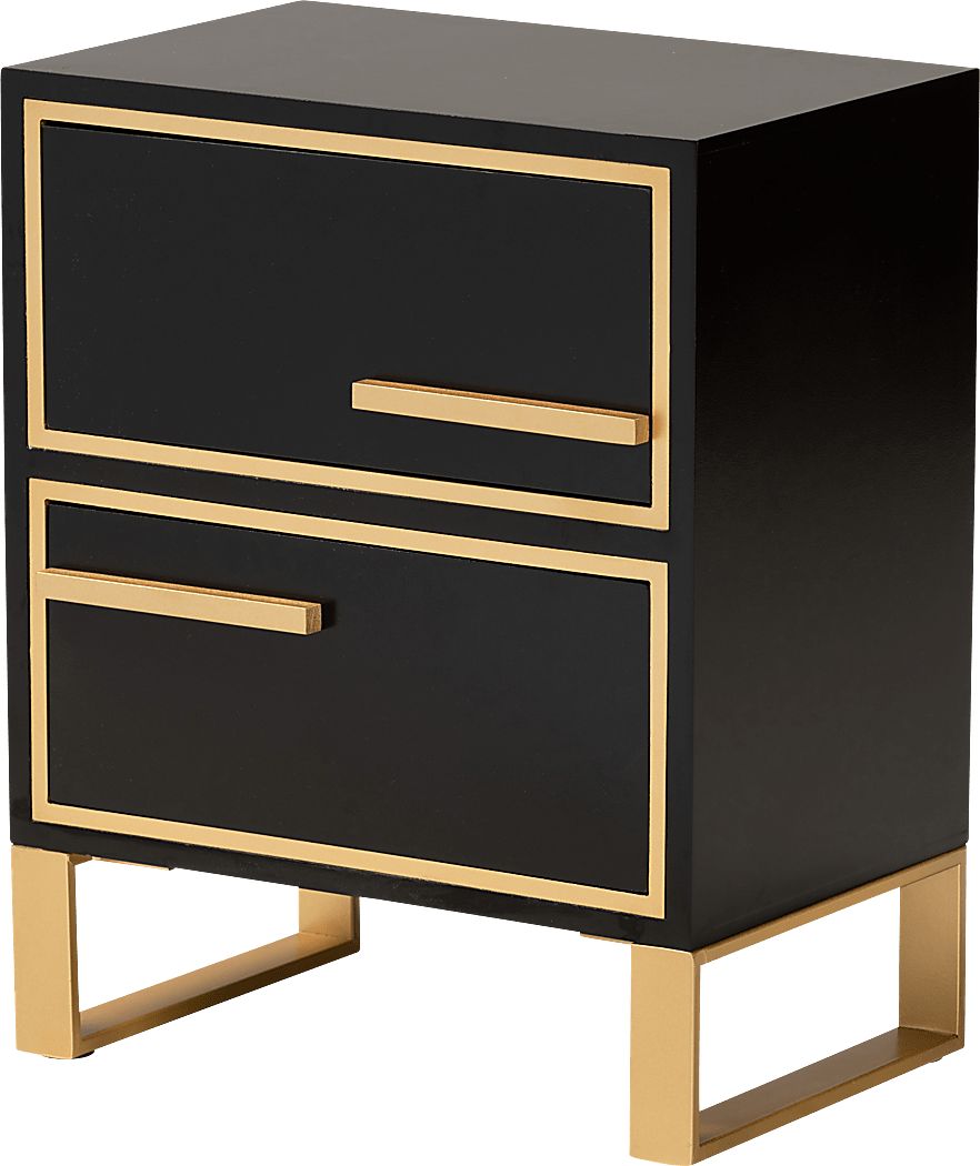 Anston Black Nightstand
