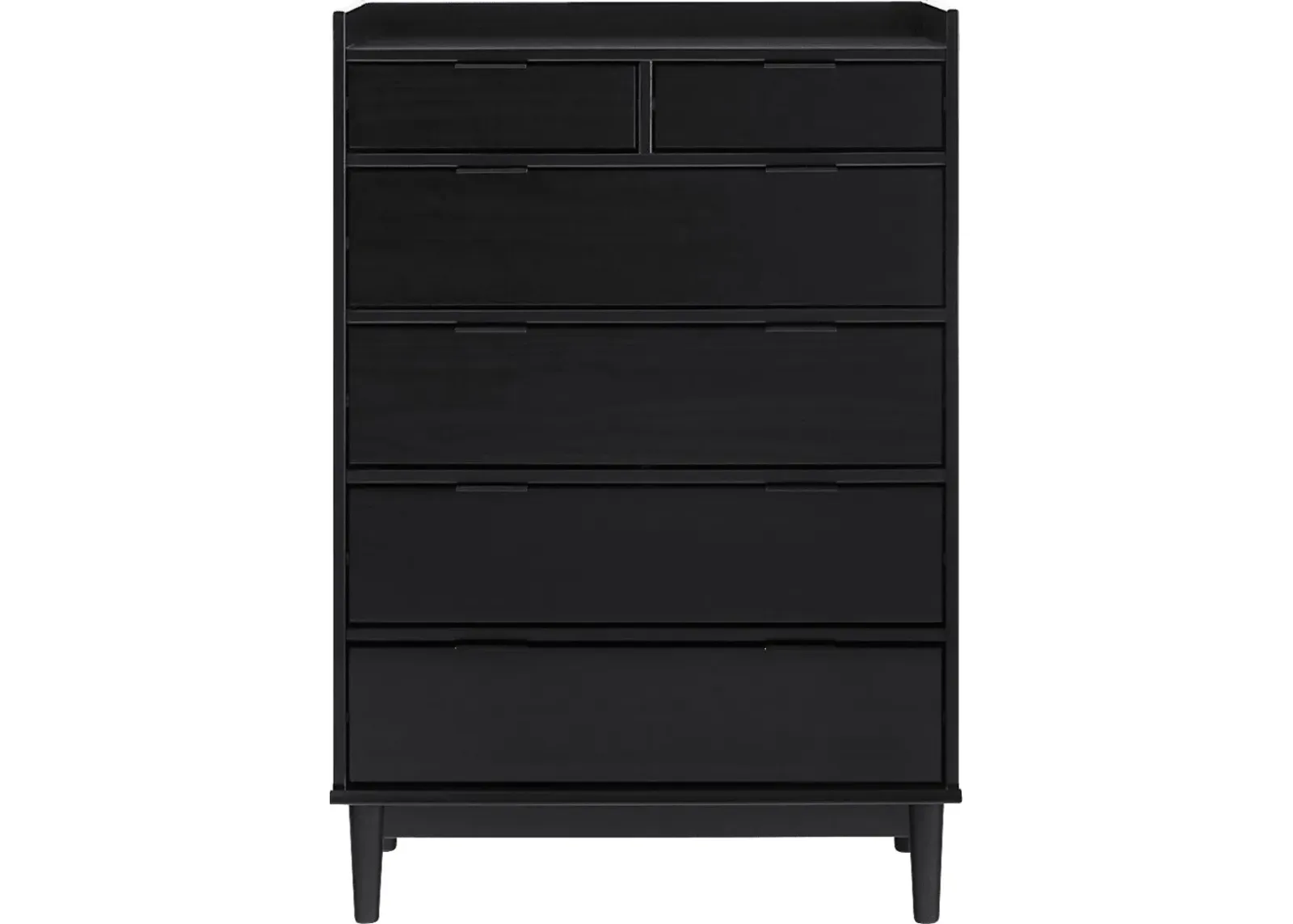 Symelo Black 6 Drawer Dresser