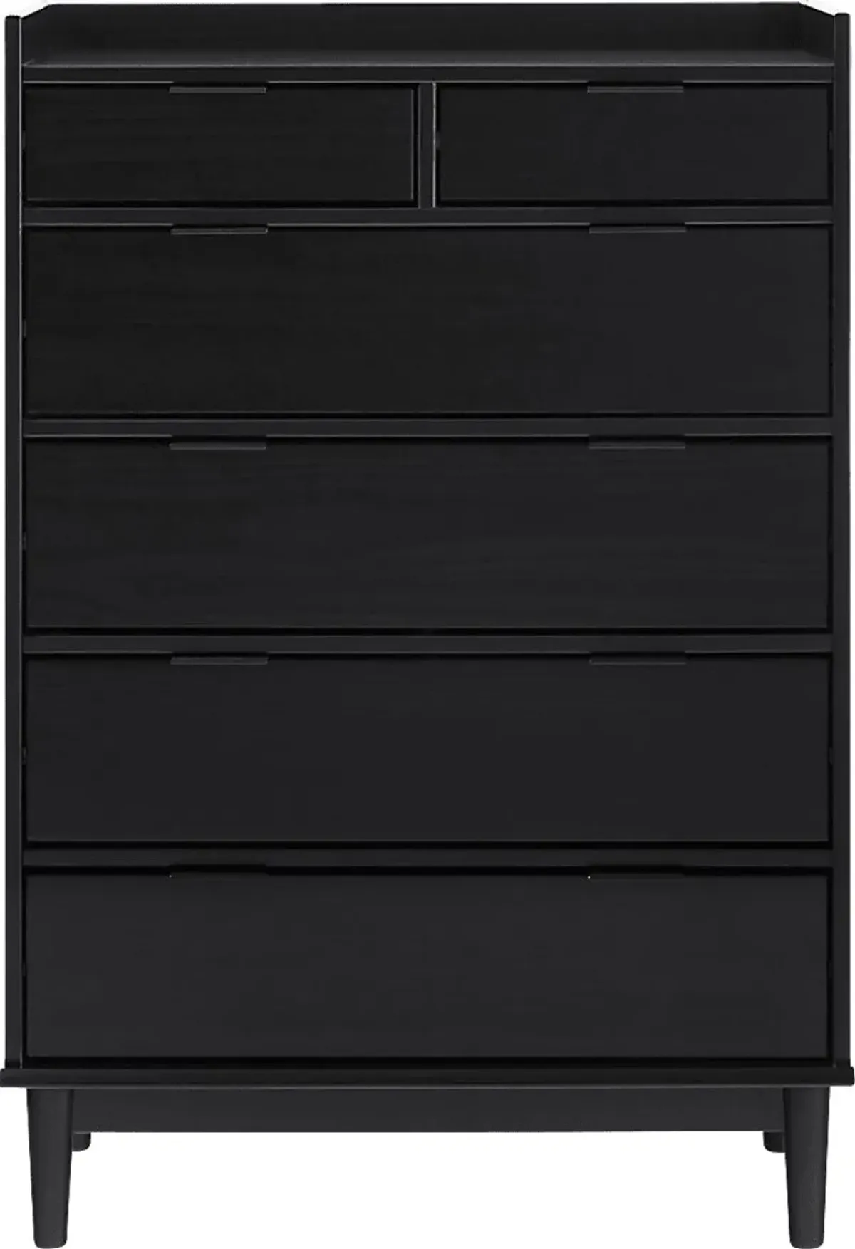 Symelo Black 6 Drawer Dresser