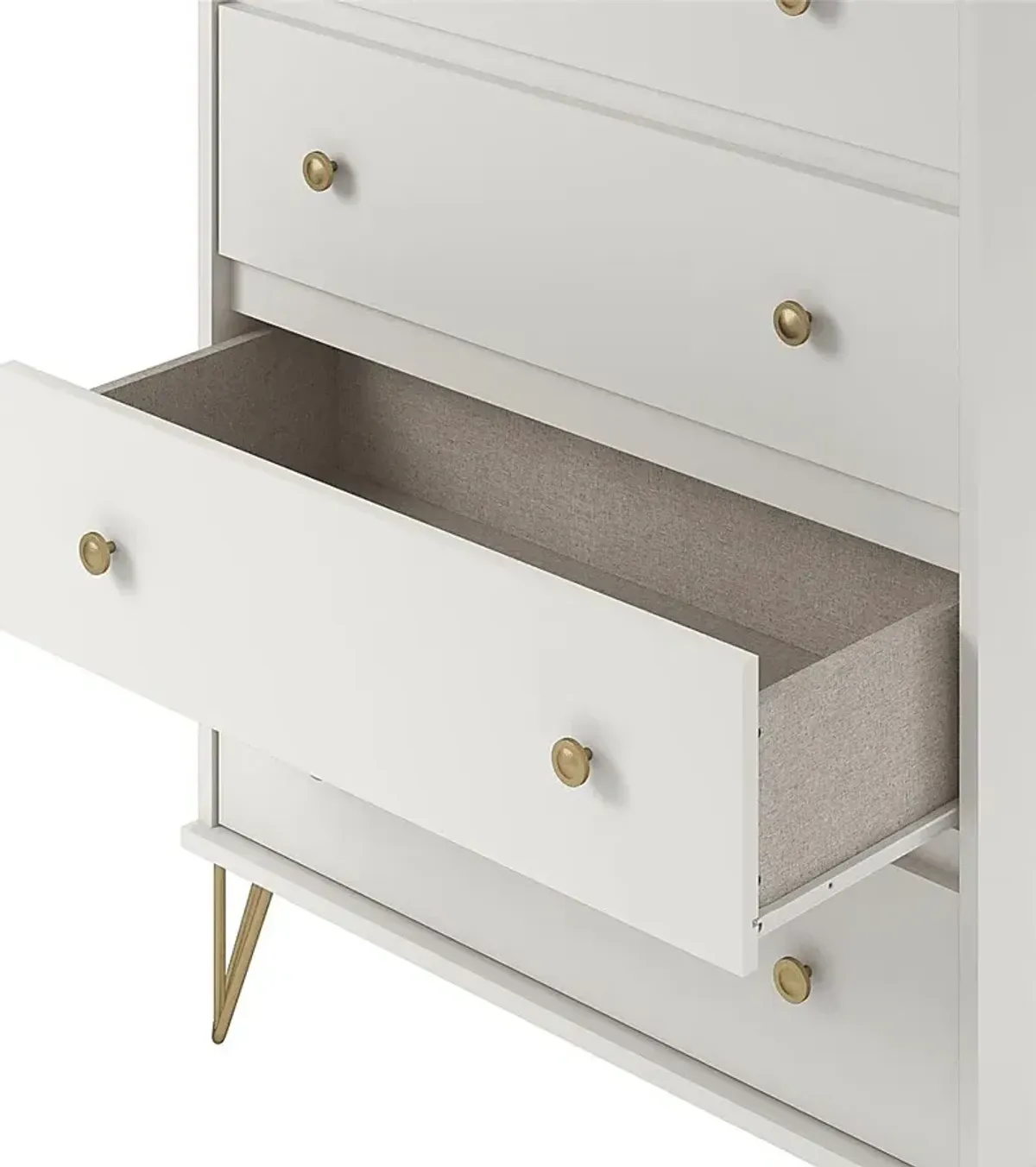 Brogden White 4 Drawer Dresser