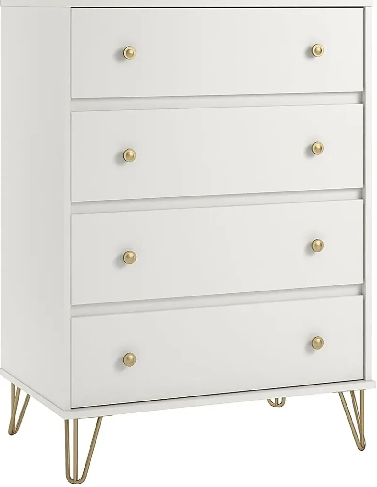 Brogden White 4 Drawer Dresser