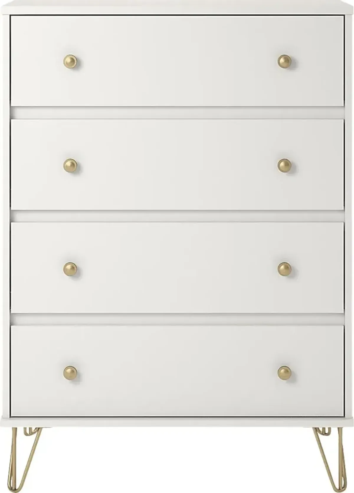 Brogden White 4 Drawer Dresser