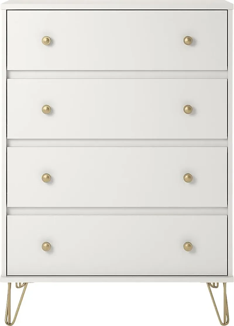 Brogden White 4 Drawer Dresser