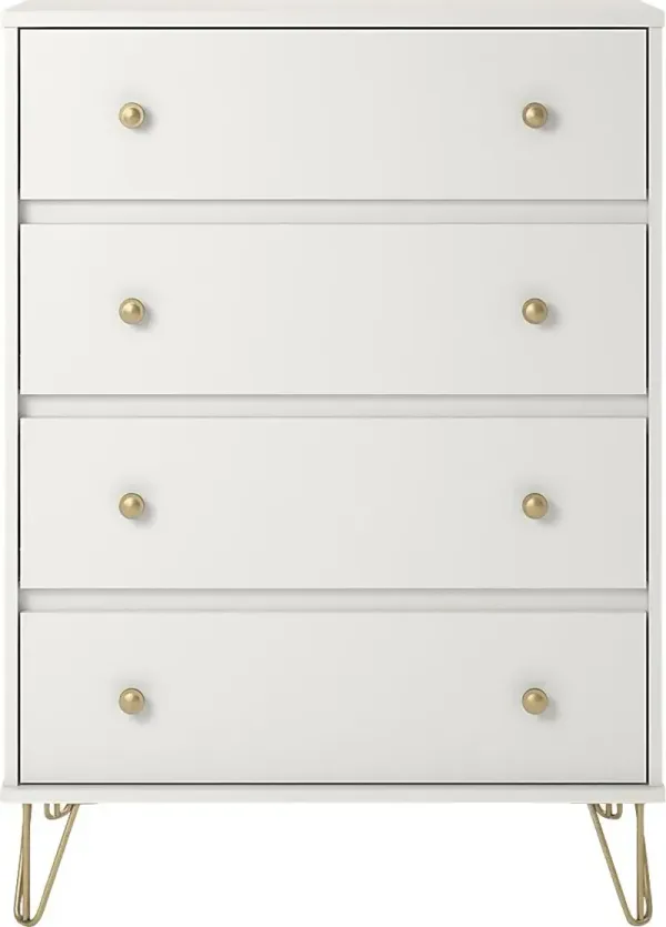 Brogden White 4 Drawer Dresser