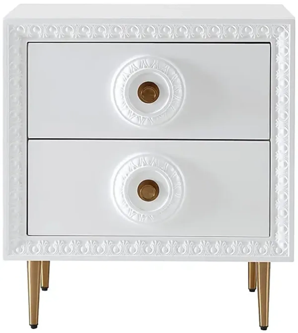 Serenair White Nightstand