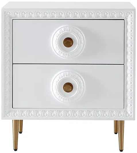 Serenair White Nightstand