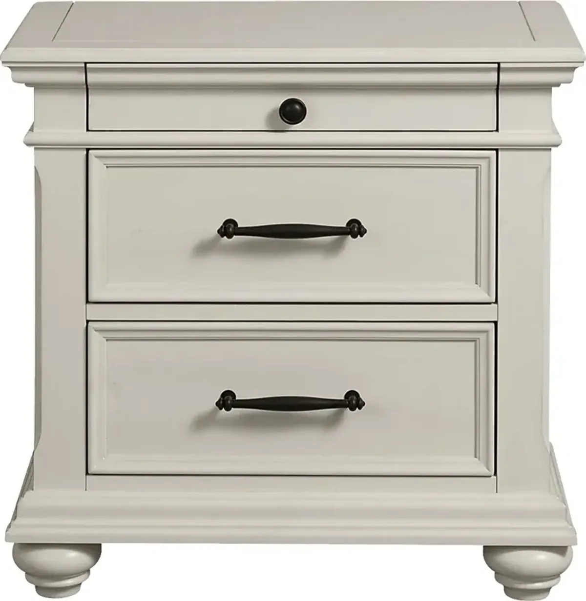 Goodpasture White Nightstand with USB