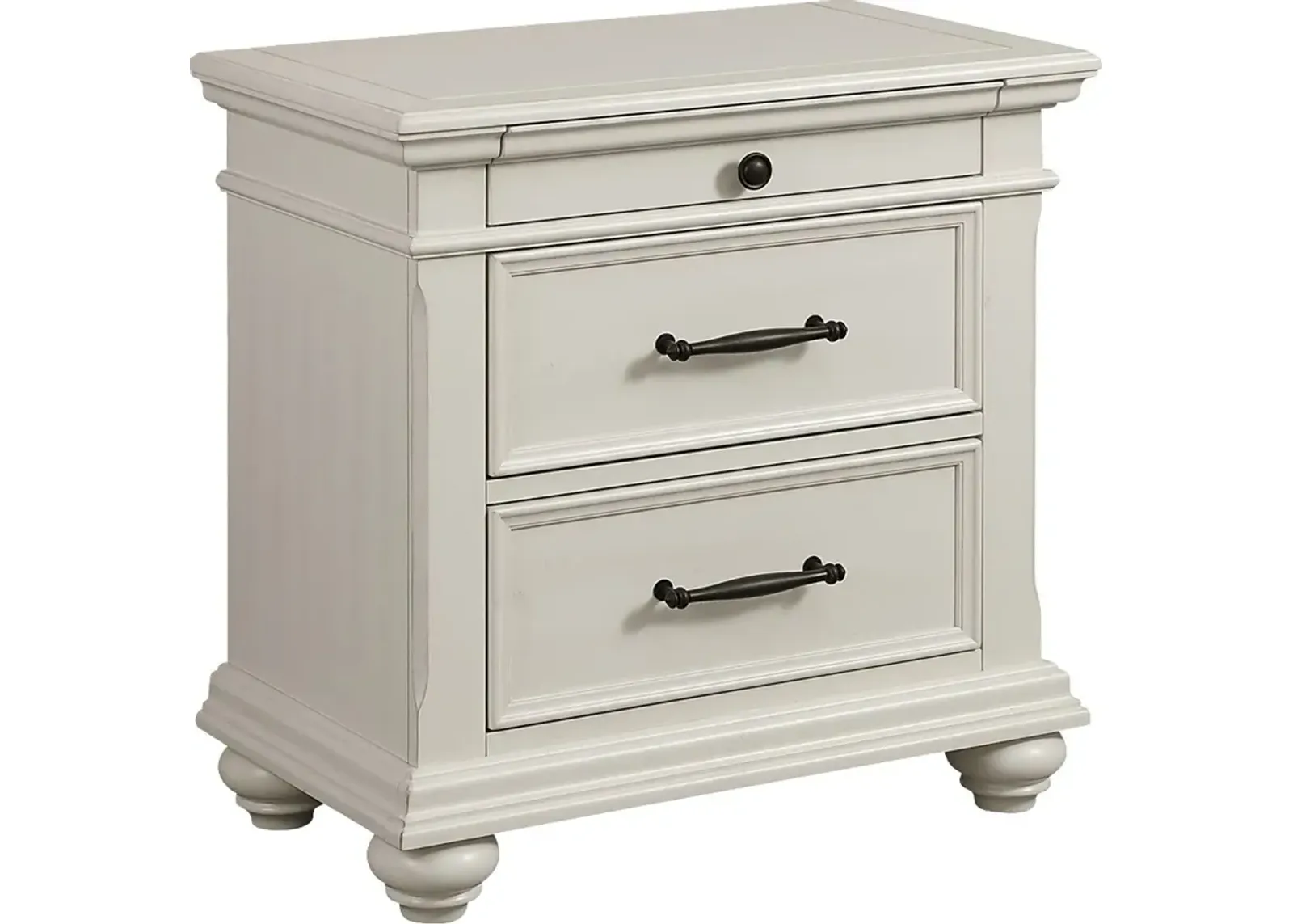 Goodpasture White Nightstand with USB