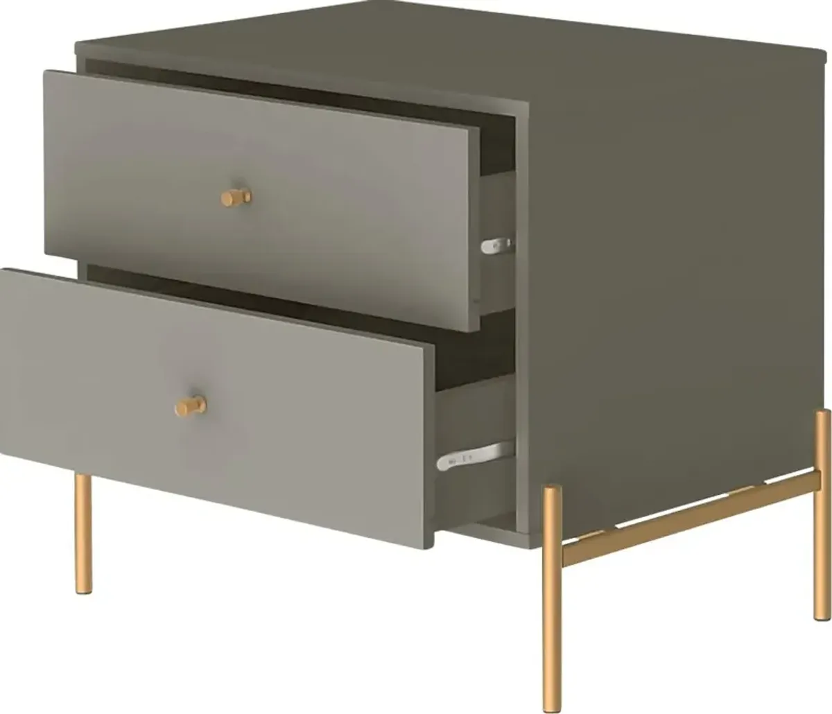 Colletta II Gray Nightstand