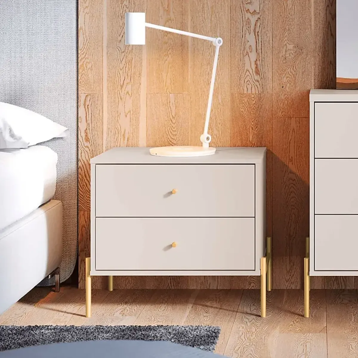 Colletta II Off-White Nightstand