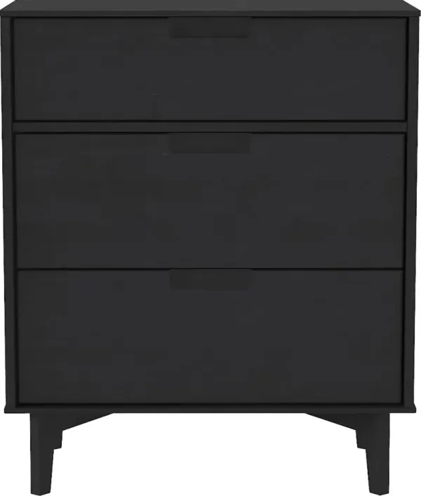 Namora Black 3 Drawer Dresser