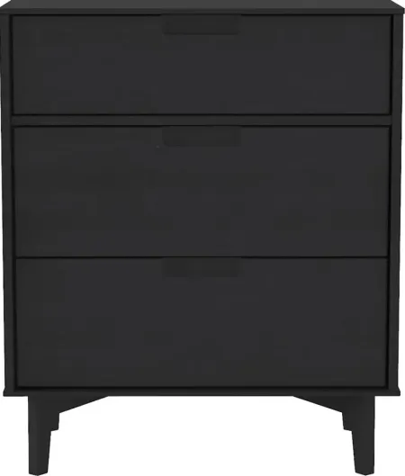 Namora Black 3 Drawer Dresser