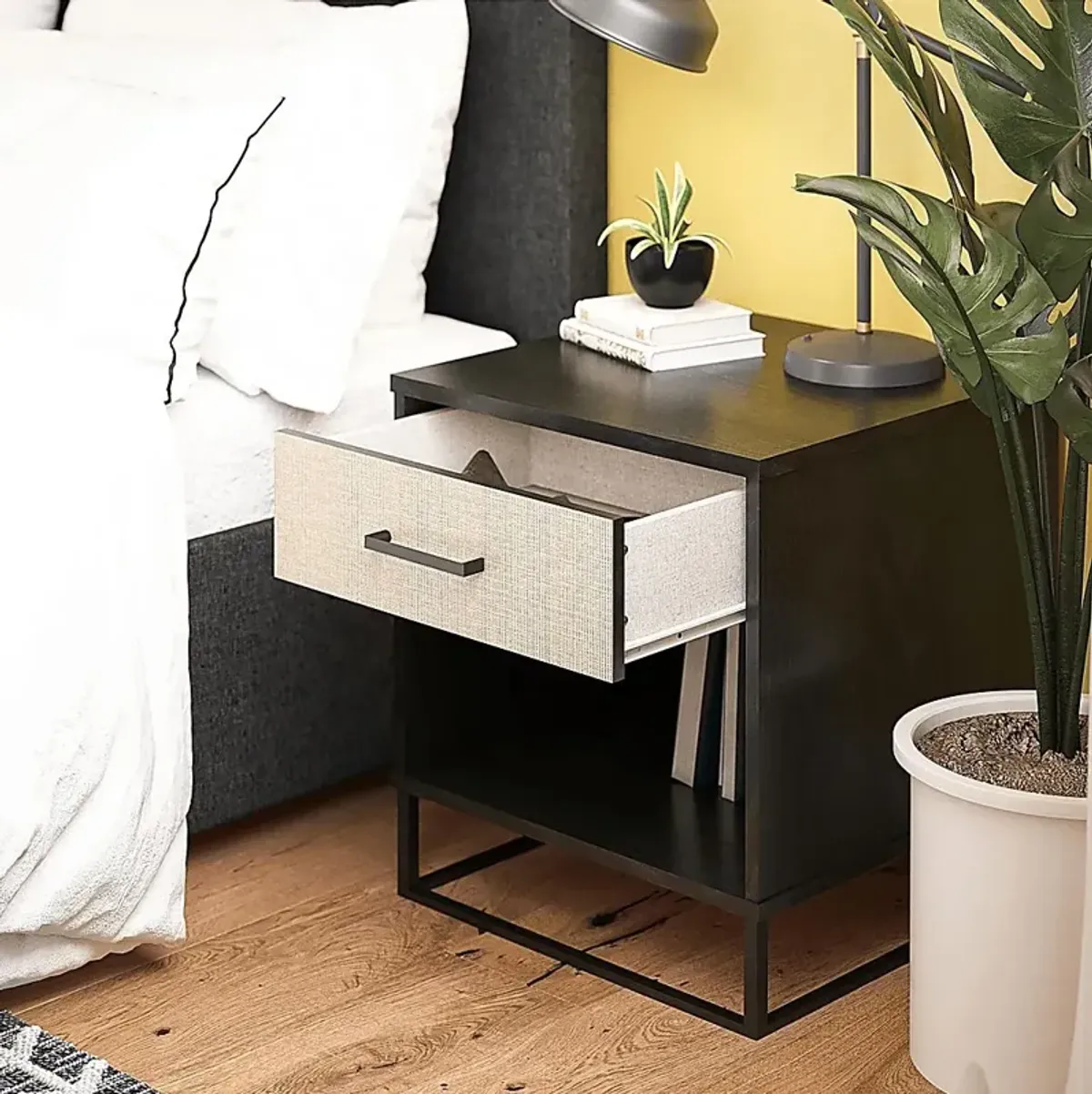 Alamy Black Nightstand