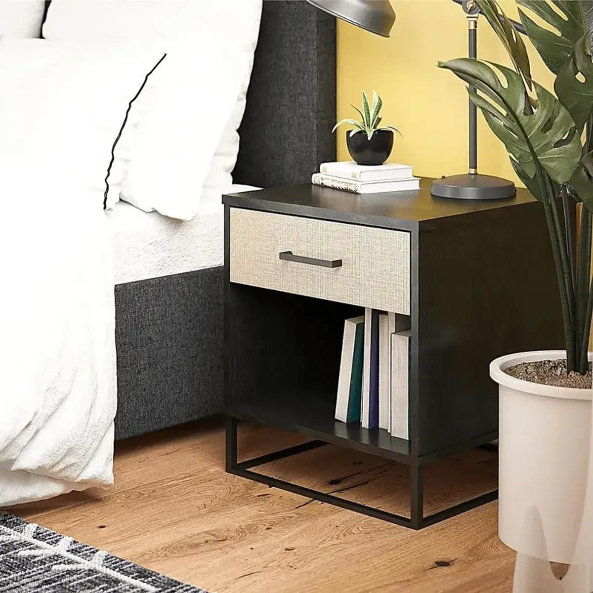 Alamy Black Nightstand