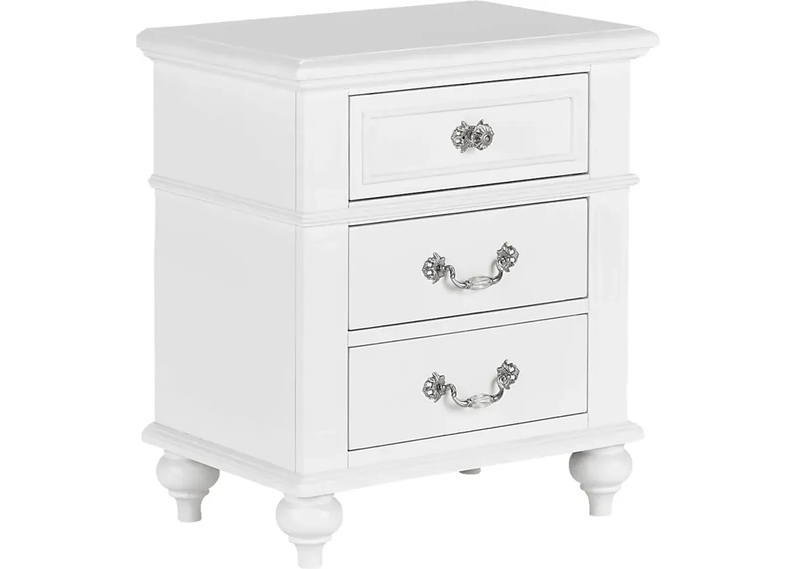 Roseton White Nighstand