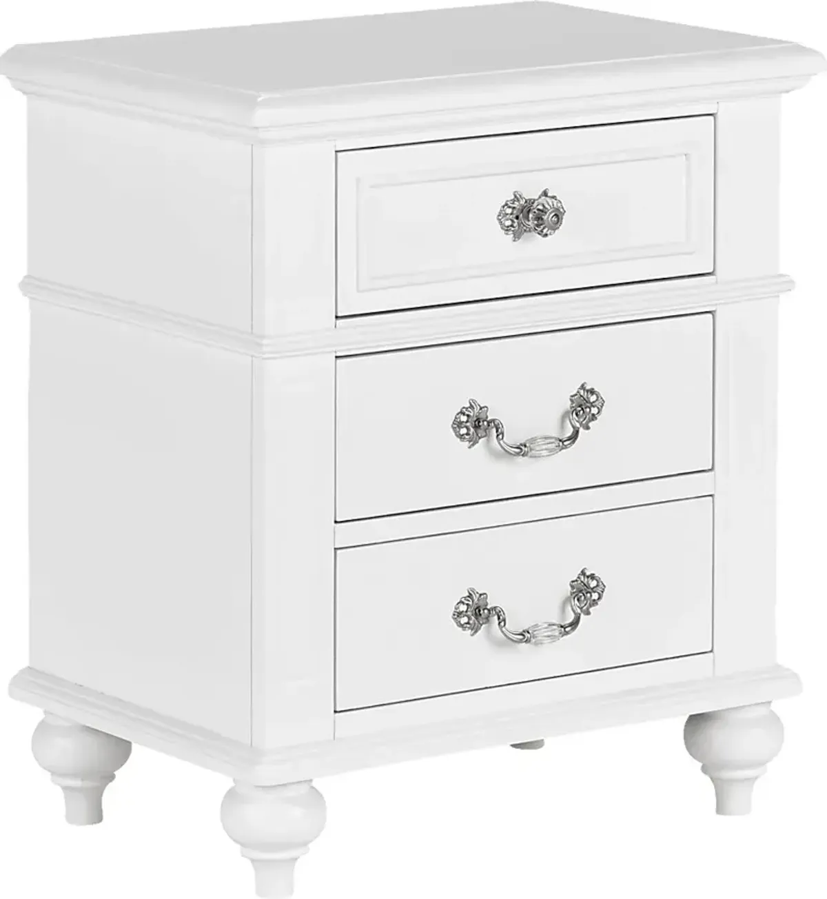 Roseton White Nighstand