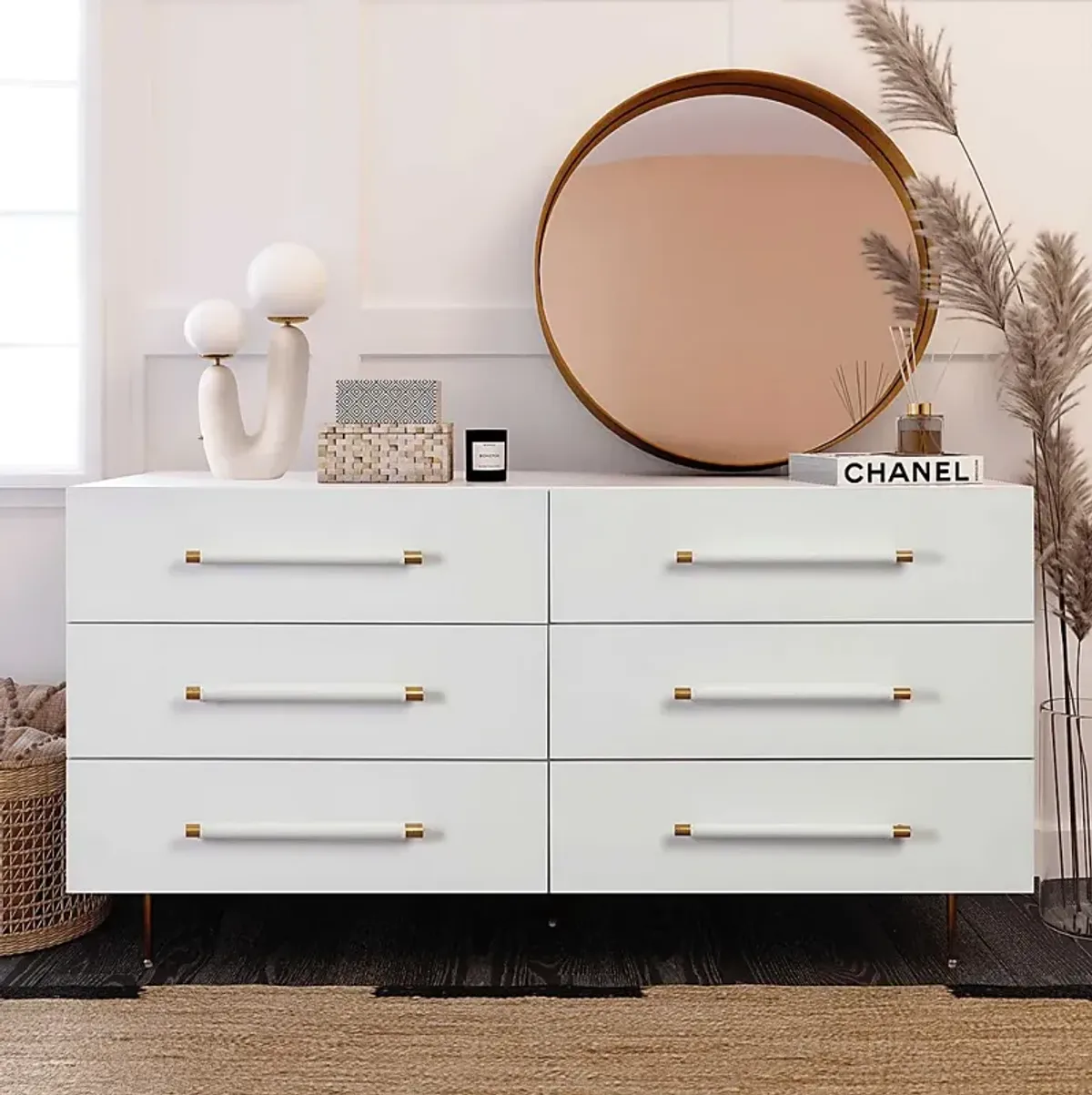 Troperan White Dresser