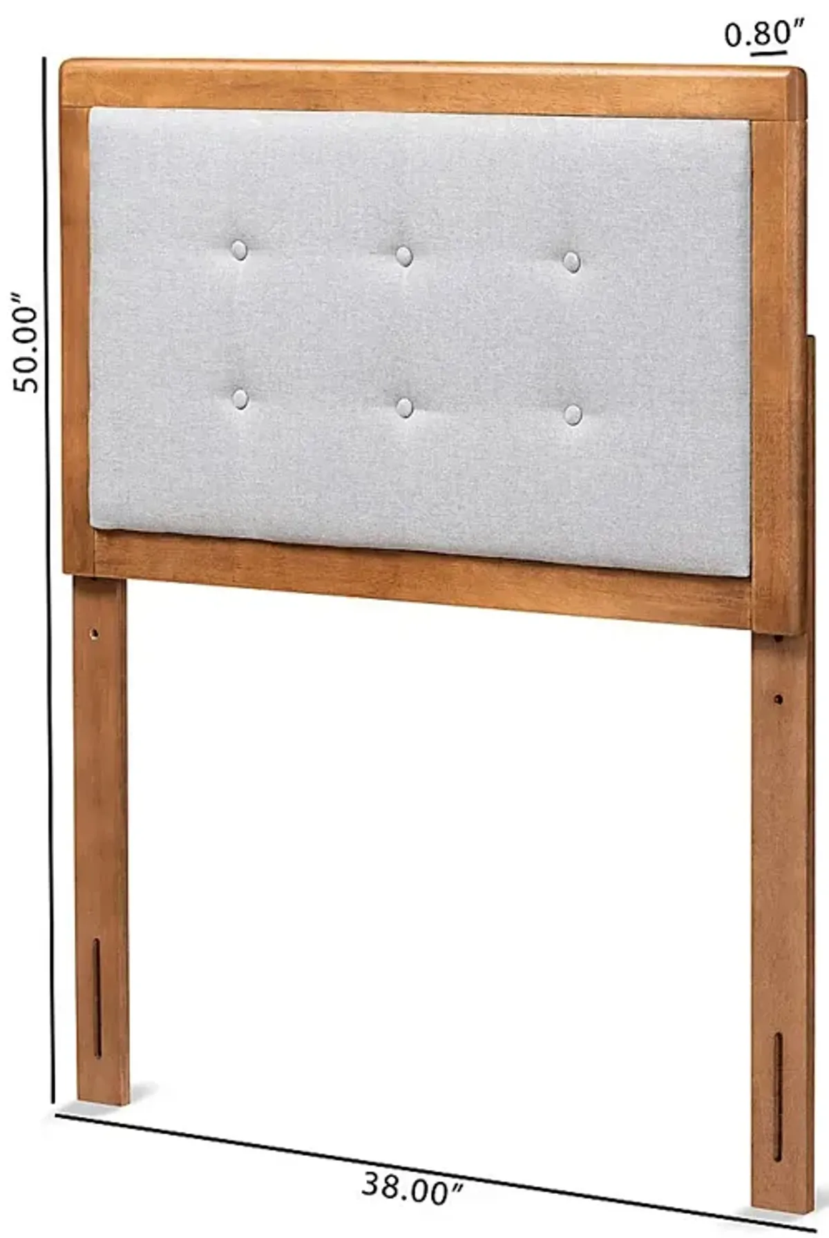 Edenboro Light Gray Twin Upholstered Headboard