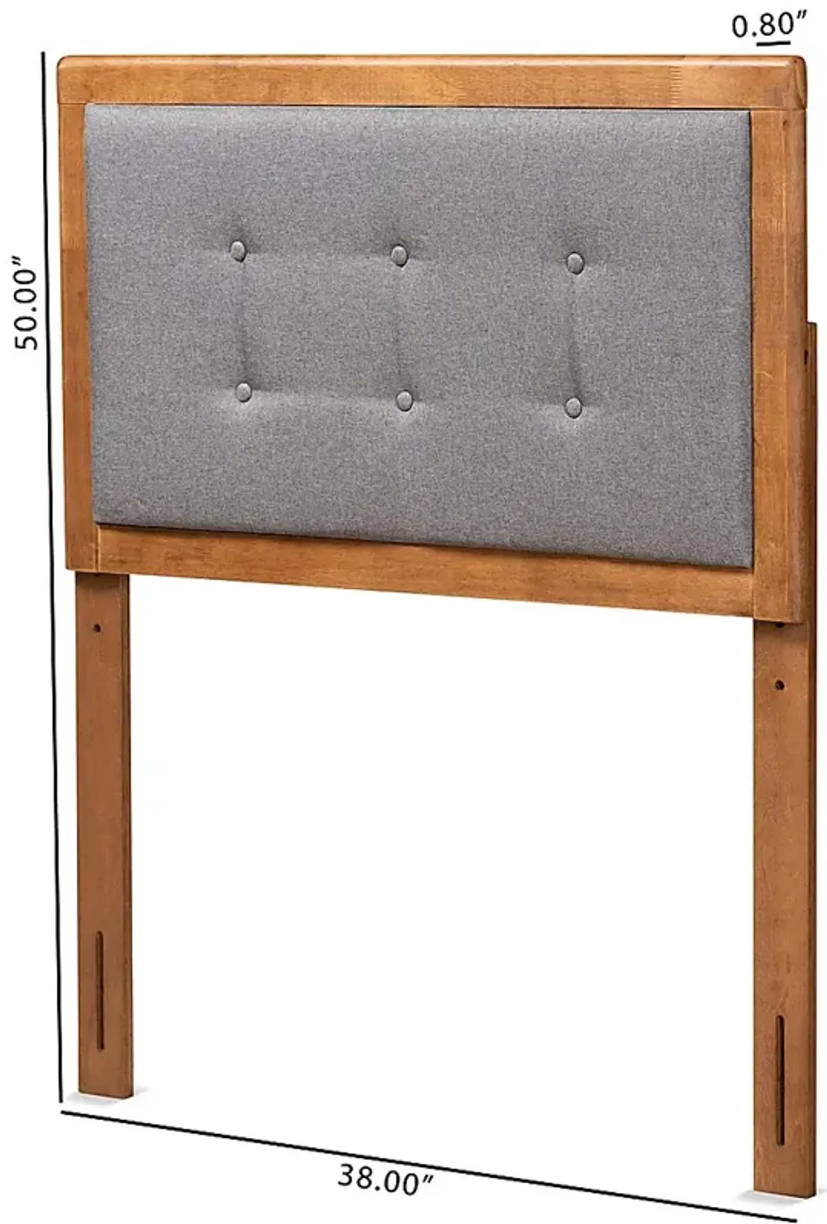 Edenboro Gray Twin Upholstered Headboard