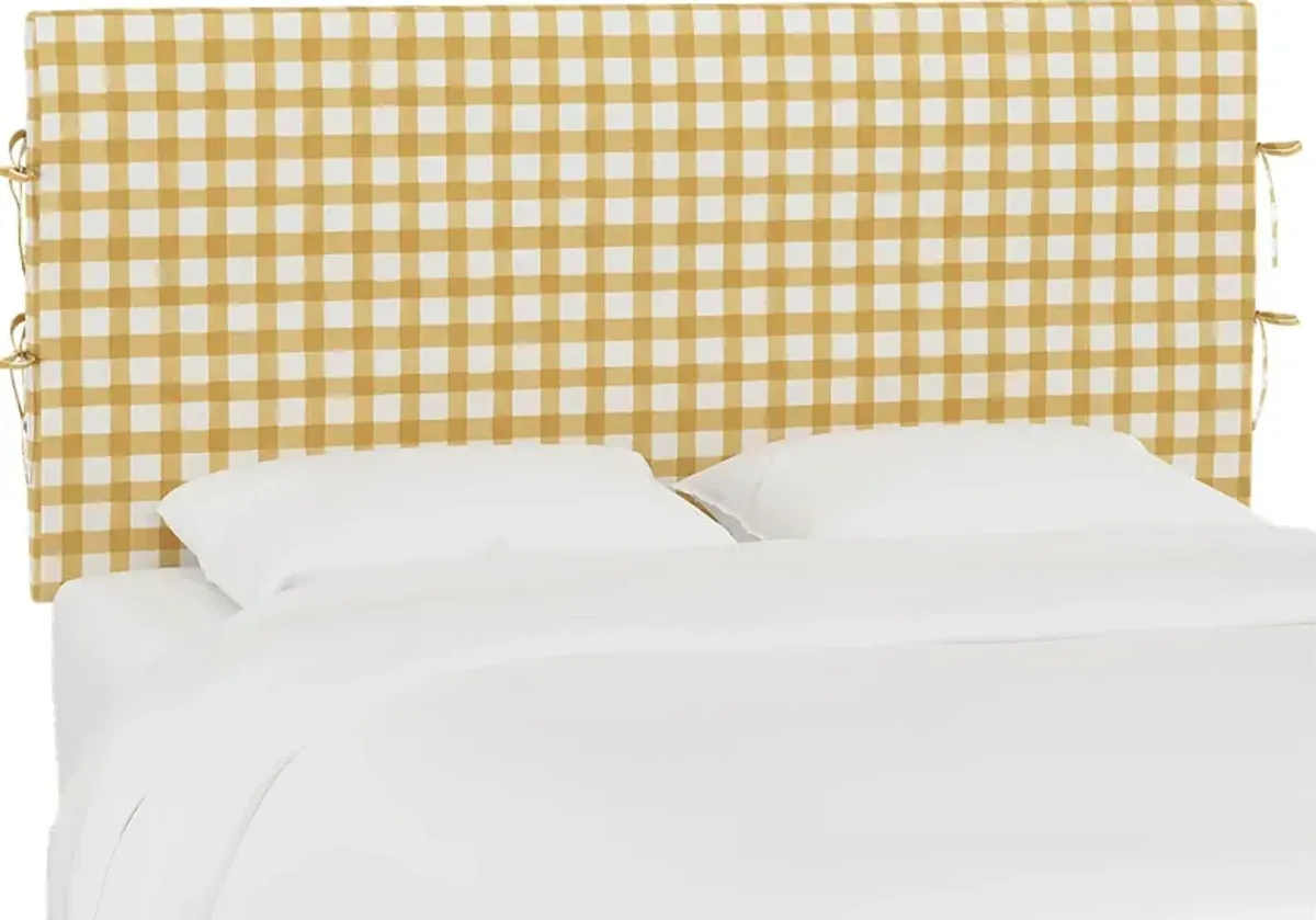 Kids Cottage Charm Yellow Twin Upholstered Headboard