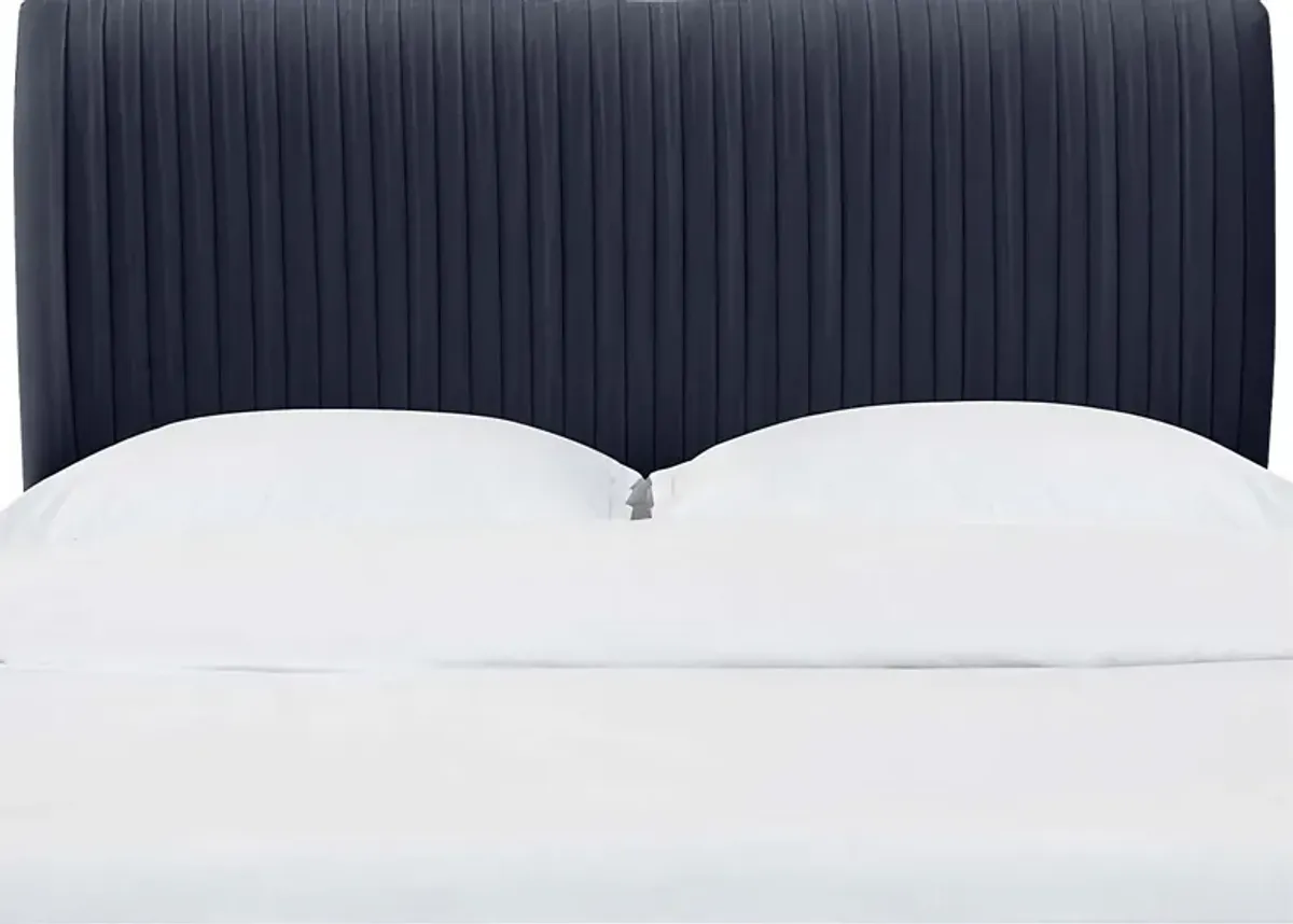 Norlana Dark Blue Twin Headboard