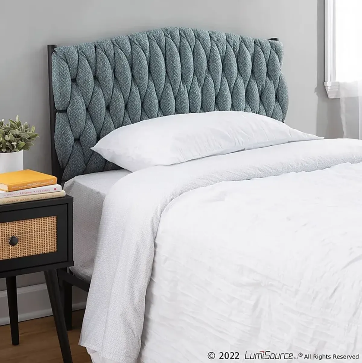 Tockington Blue Twin Headboard