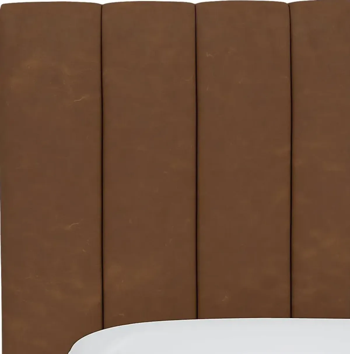 Rustic Saddle I Brown Twin Upholstered Headboard