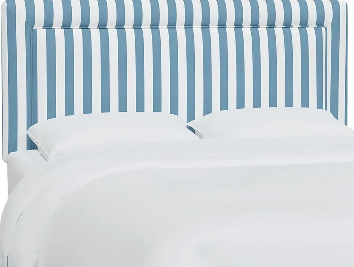 Nautical Blues Blue Twin Upholstered Headboard