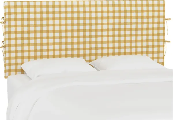 Kids Cottage Charm Yellow Full Upholstered Headboard