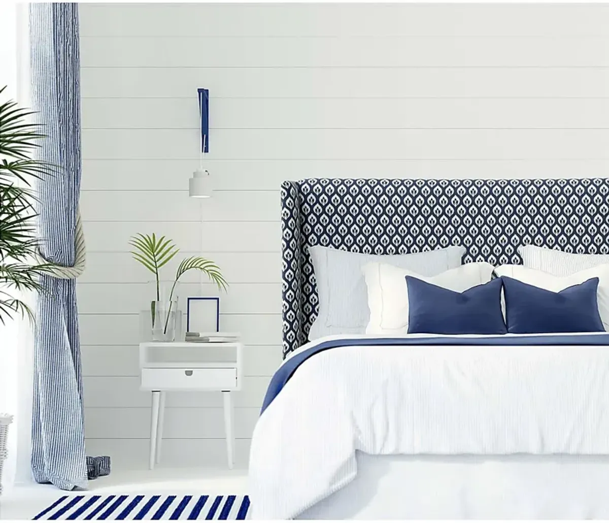 Delorna II Navy Full Headboard