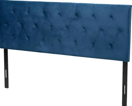 Arpino Navy Blue Full Upholstered Headboard