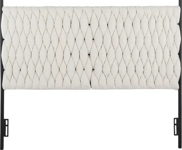 Tockington Cream Sherpa Queen Headboard