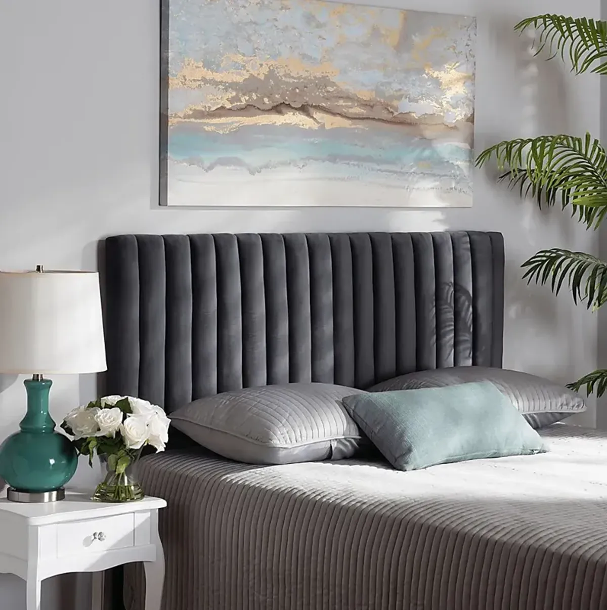 Mellany Gray Queen Headboard