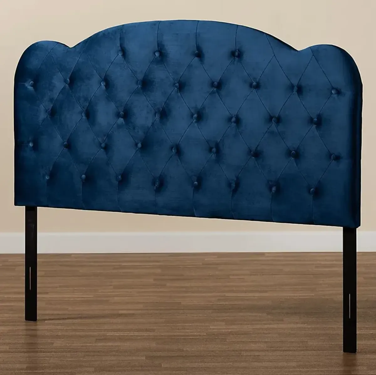 Aristocrate Navy Blue Queen Upholstered Headboard