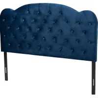 Aristocrate Navy Blue Queen Upholstered Headboard