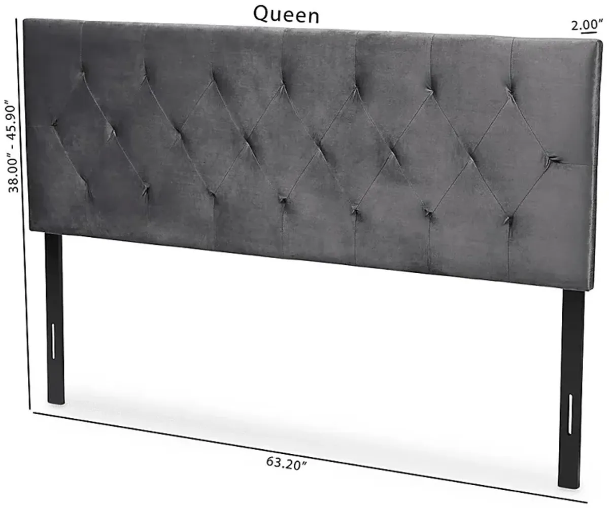 Arpino Gray Queen Upholstered Headboard