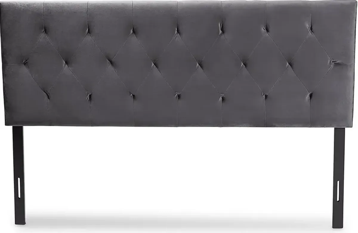 Arpino Gray Queen Upholstered Headboard