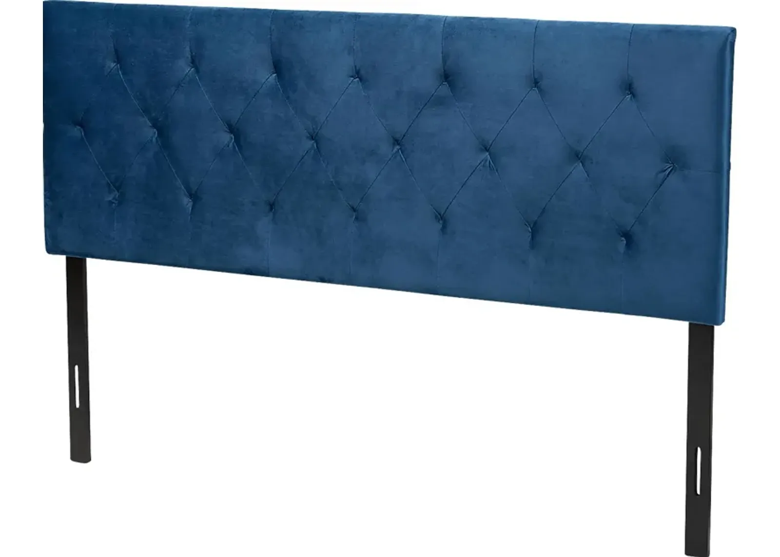 Arpino Navy Blue Queen Upholstered Headboard