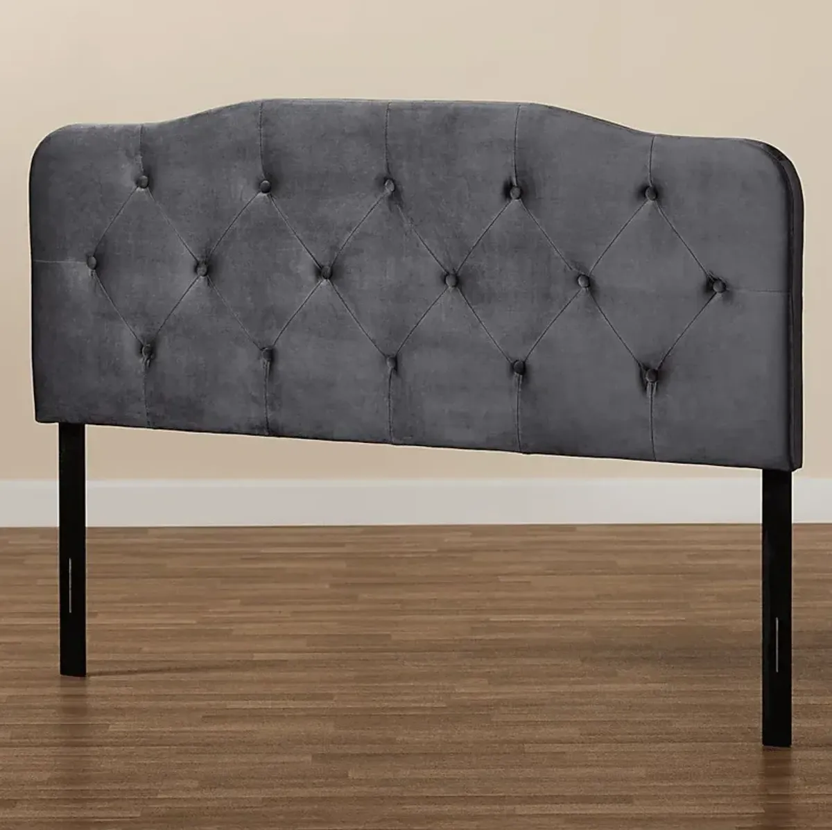 Besancon Gray Queen Upholstered Headboard