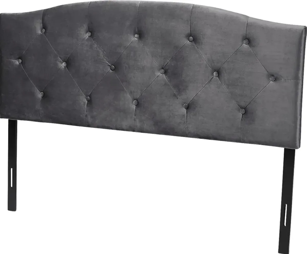 Broxbourne Gray Queen Upholstered Headboard