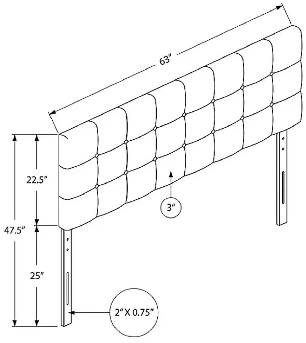 Middleway Gray Queen Headboard