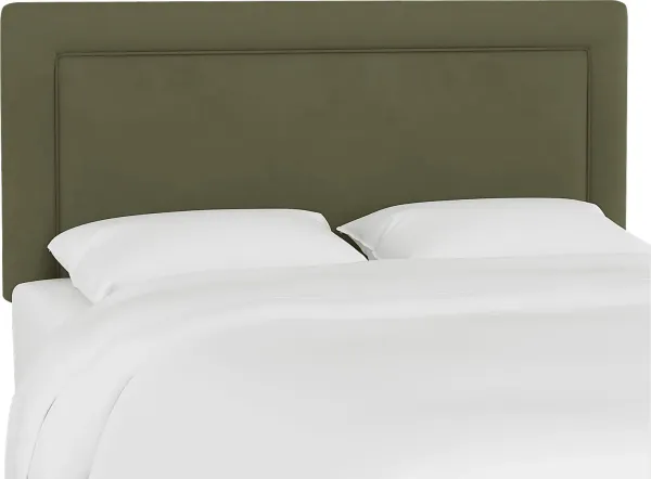 Sweet Plains Green Queen Upholstered Headboard