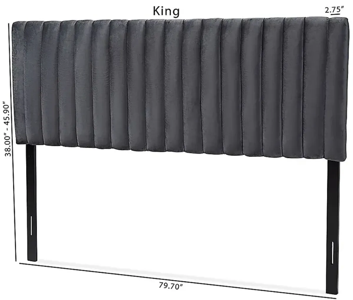 Mellany Gray King Headboard